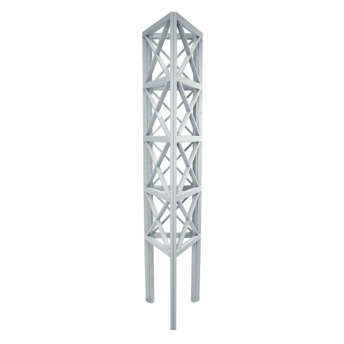 RHS Prestige Triangular Cross Detail Wooden Tower Obelisk